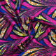 Tissu coton imprimé Wax Indila   Rose / Bleu