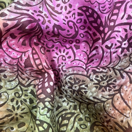 Tissu coton imprimé batik Isana
