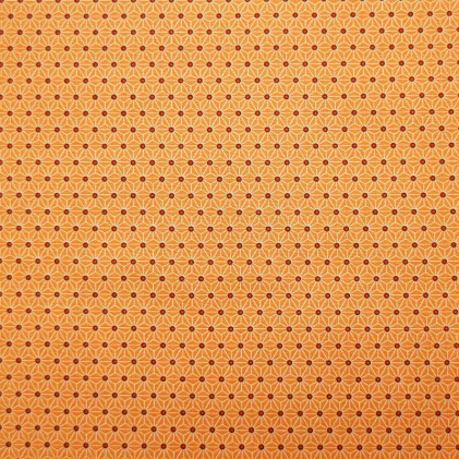 Tissu coton imprimé Oeko-Tex Saki Orange mandarine