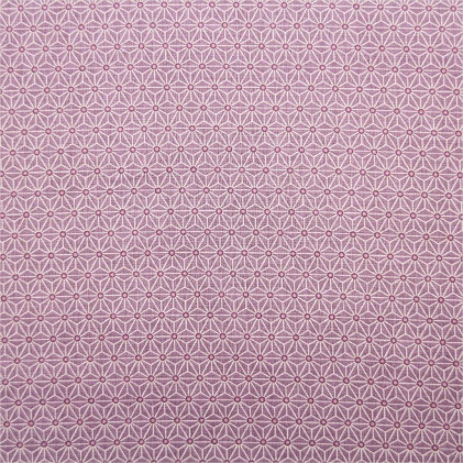 Tissu coton imprimé Oeko-Tex Saki Violet mauve
