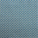 Tissu coton imprimé Oeko-Tex Eventail  Bleu / Doré
